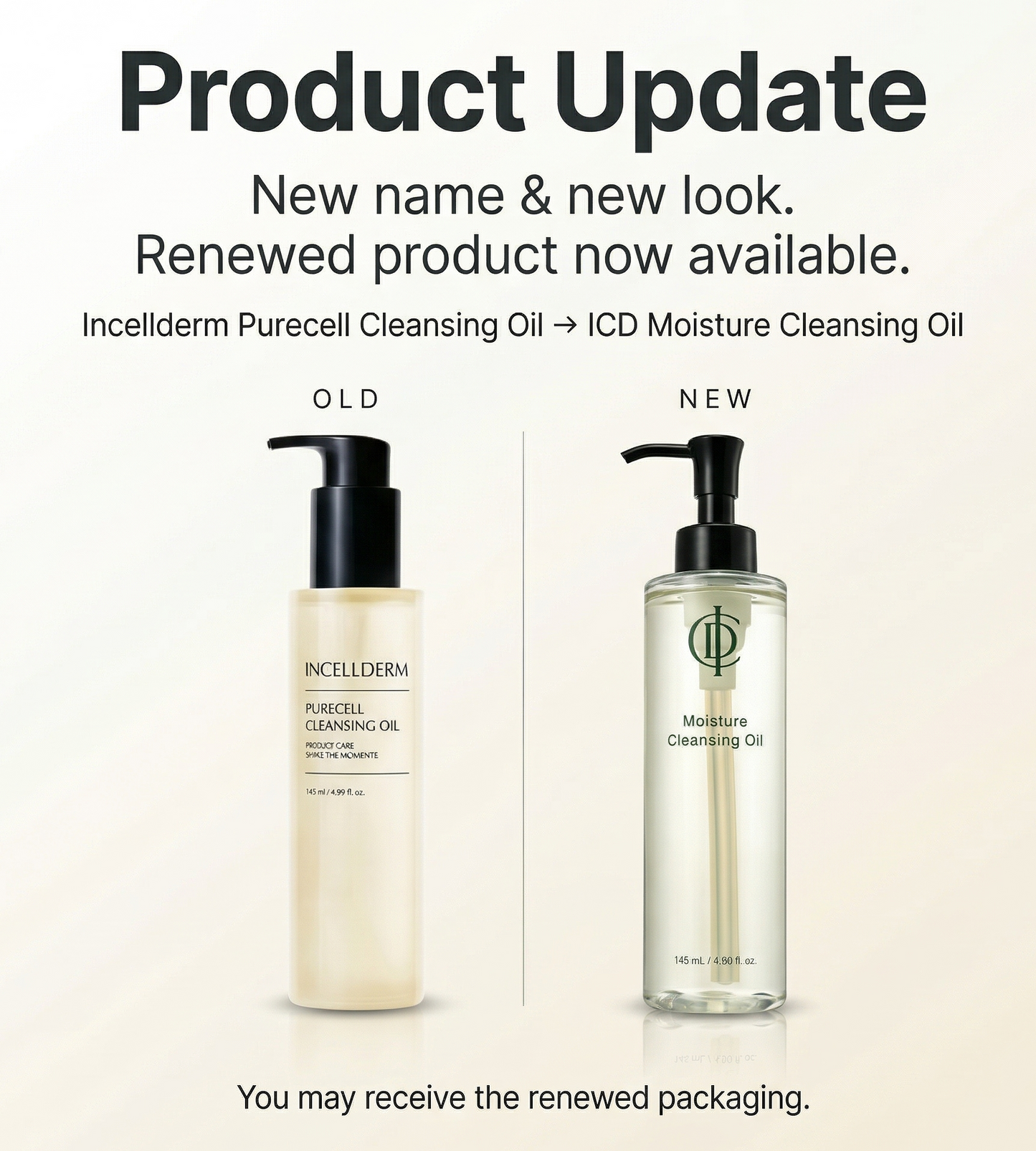 ICD Moisture Cleansing Oil (Formerly Incellderm Purecell Cleansing Oil)