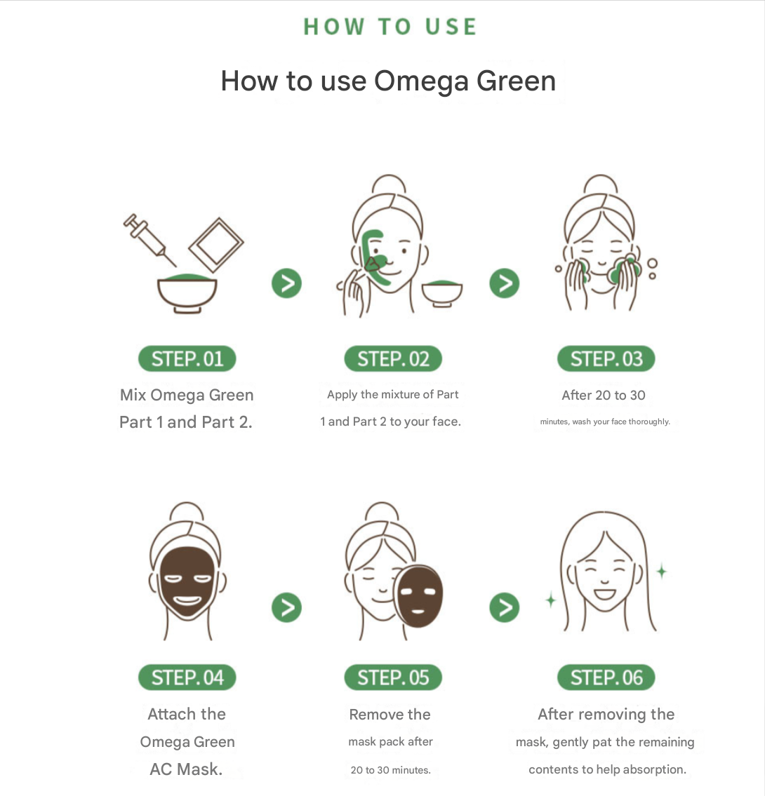 Korean Omega Green PDT Acne Treatment Kit