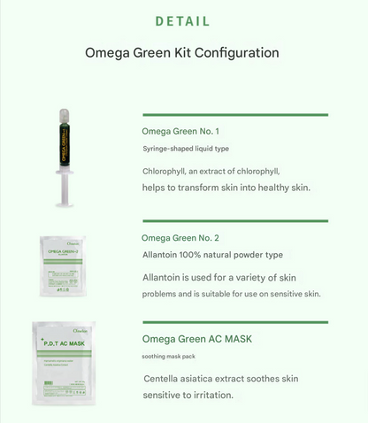 Korean Omega Green PDT Acne Treatment Kit